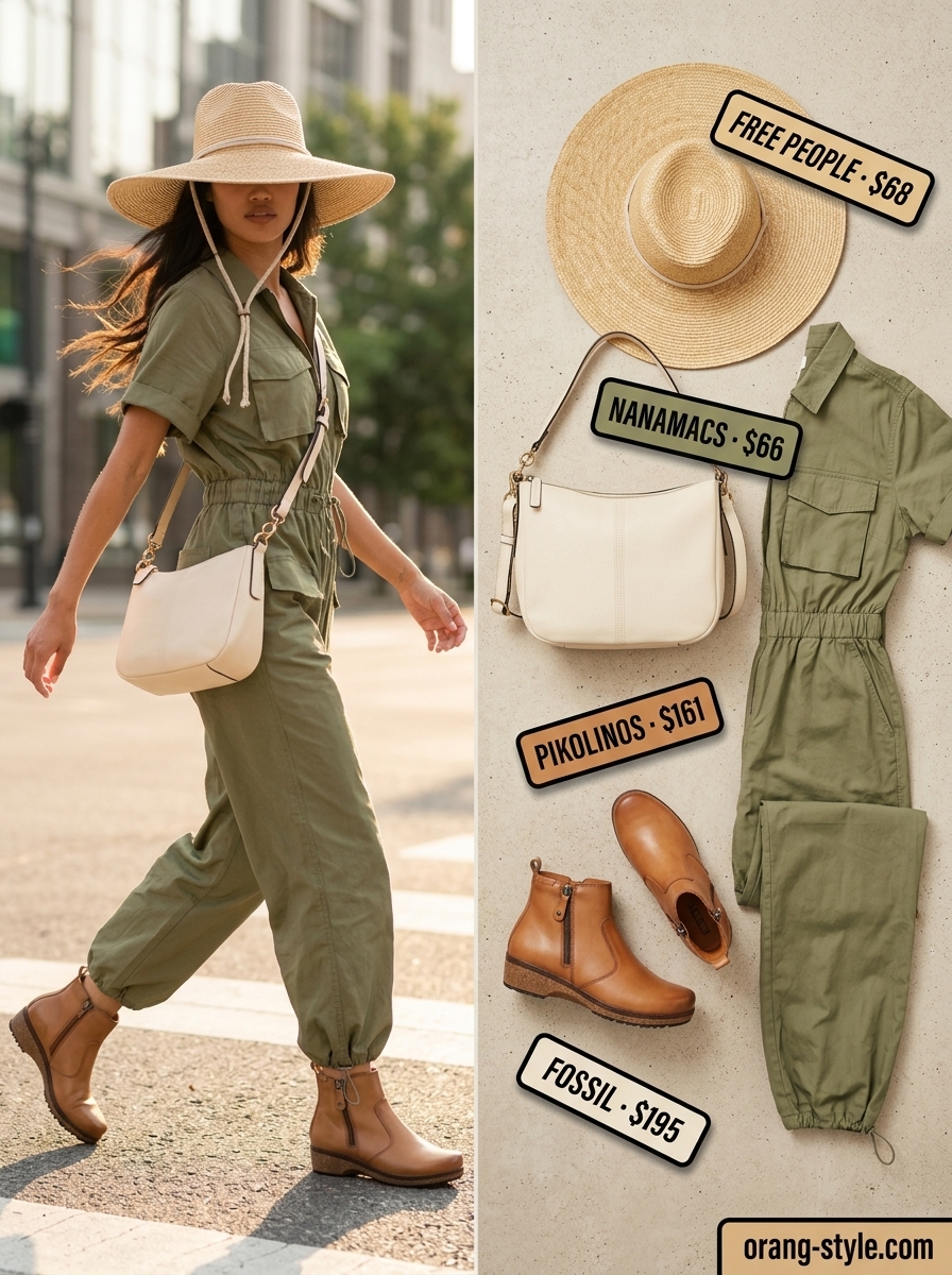 Weekend wanderer cotton jumpsuit for hot summer cotton outfits for women 2026, ideal for travel.