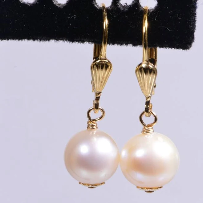 accessory 14K Gold Filled Pearl Drop Earrings Etsy - Trendydeals $36.97
