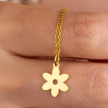 accessory 14K Gold Minimalist Daisy Charm Etsy - Seller $26.62