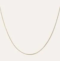 accessory 14K Gold Petite Box Chain Necklace Quince $228