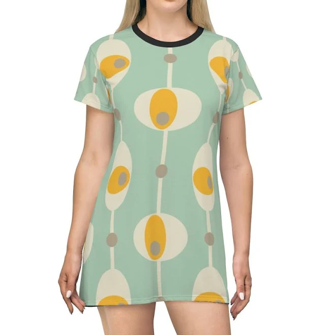 dress 60s Mod Retro Geometric Mini Dress Etsy - LuluandSamCo $42.49