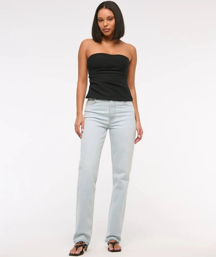 jeans Abercrombie & Fitch Women's 90s Ultra High Rise Straight Jean Abercrombie & Fitch $26.97