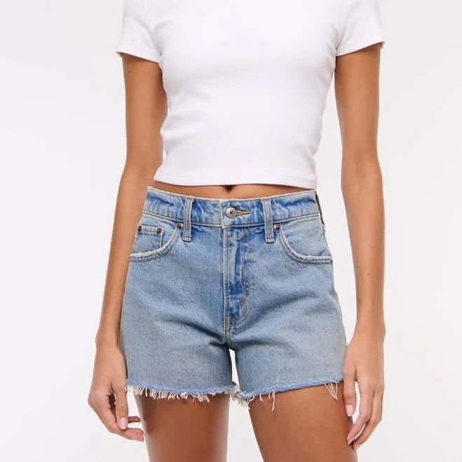 shorts Abercrombie & Fitch Women's High Rise 90s Cutoff Shorts Abercrombie & Fitch $16.97