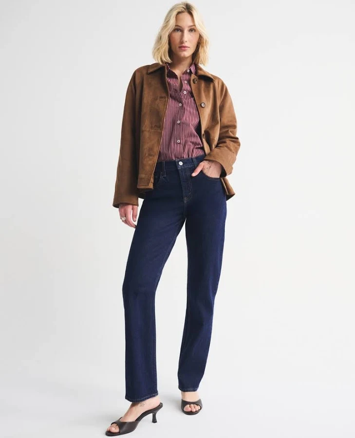 jeans Abercrombie & Fitch Women's High Rise 90s Straight Jean Abercrombie & Fitch $59.99