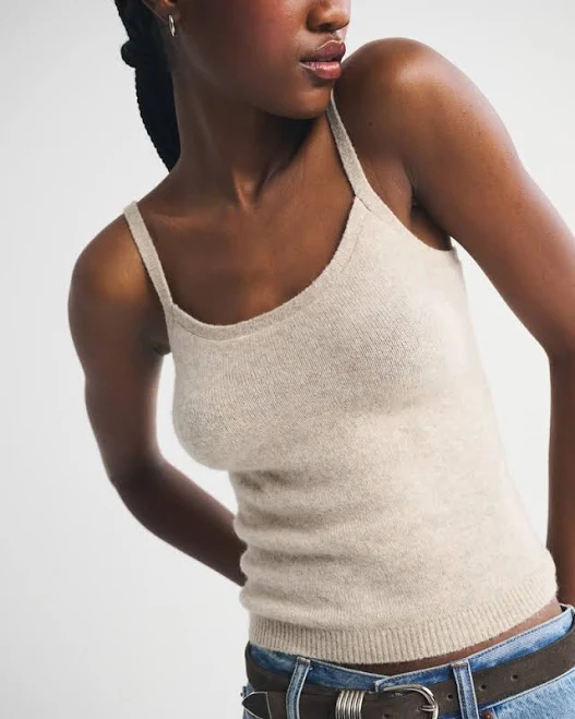 top Abercrombie & Fitch Women's Merino Wool-Blend Tank Abercrombie & Fitch $34.99