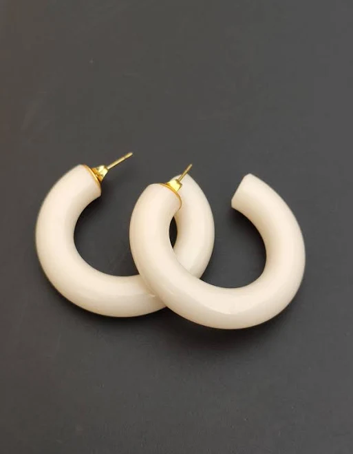 accessory Acrylic Resin Chunky Hoop Earrings Etsy - JEWELRYMAKINGART $10.56