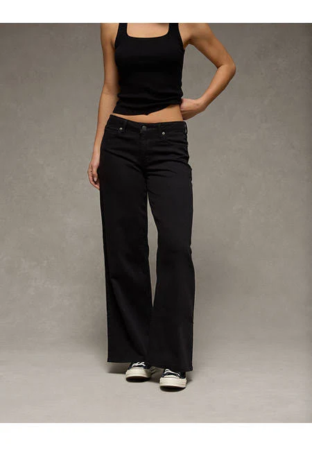 wide leg pants AE Dreamy Drape Stretch Low-Rise Ultra Wide-Leg Pants American Eagle Outfitters $29.97