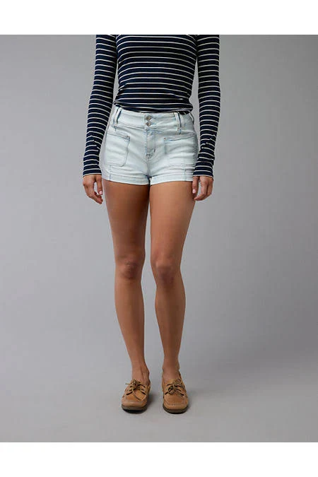 shorts AE Next Level Women's High-Waisted Ripped Denim Shorts American Eagle Outfitters $17.98