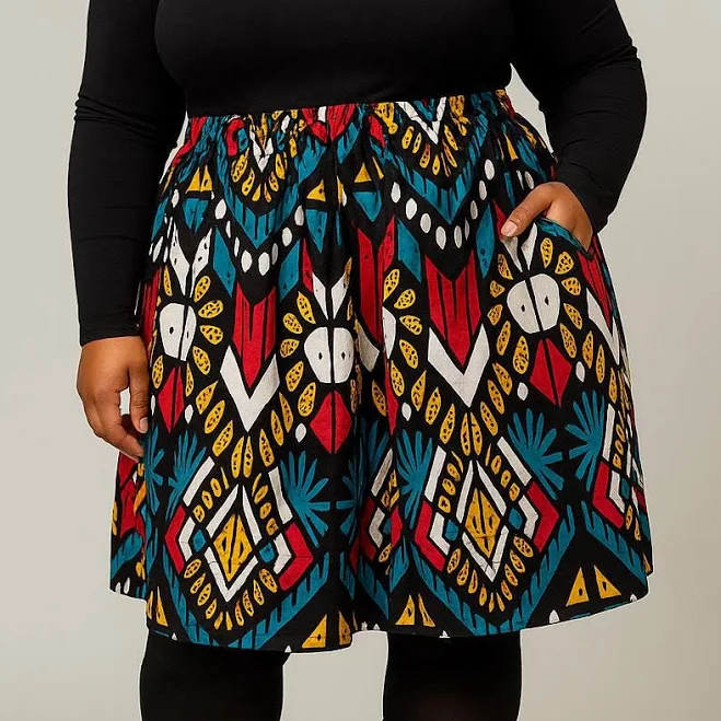 skirt African Print Skirt Etsy - Seller $40