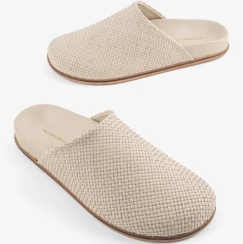 shoes AGATHA WOVEN SLIP ON MULE CREAM / 41 / WOVEN LEATHER Intentionally Blank $116