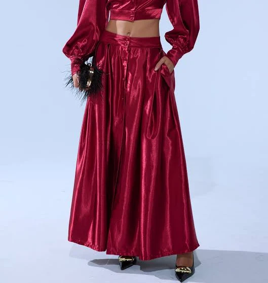 skirt Akira Candice Satin Maxi Skirt AKIRA $26.45