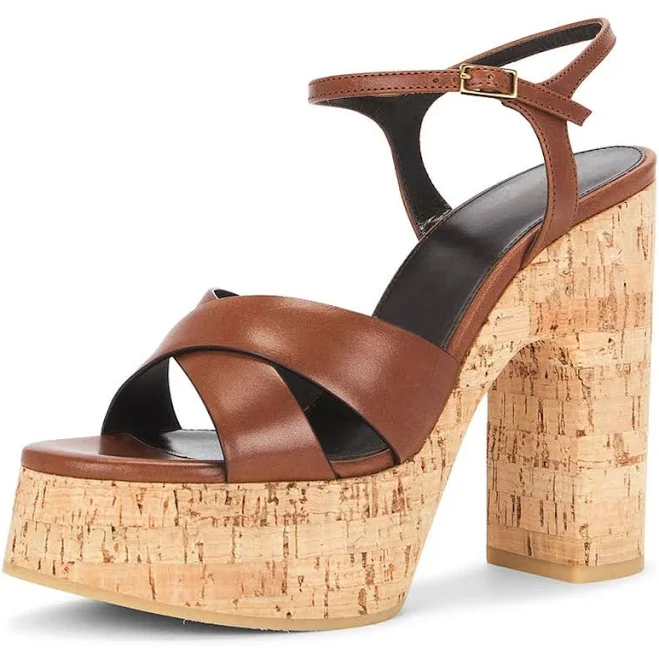 shoes Ankle Strap Open Round Toe Block Heel Sandals fsjshoes $119