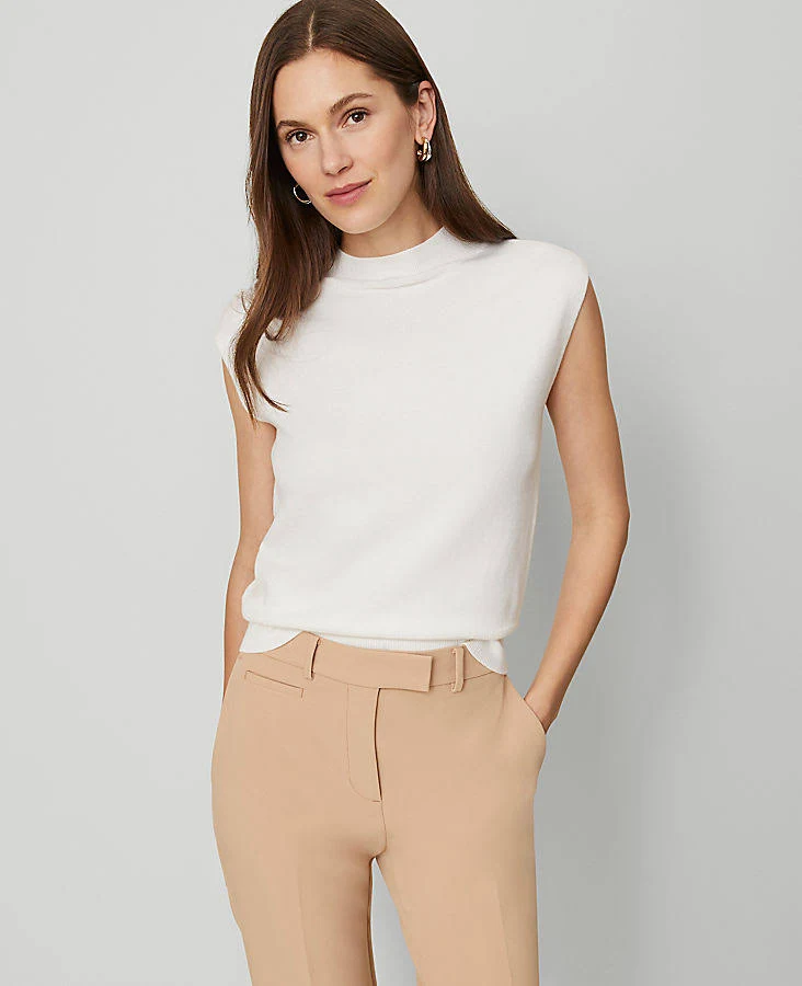 top Ann Taylor Women's Refined Mock Neck Shell Top Ann Taylor $22
