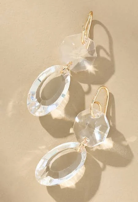 accessory Anthropologie Clear Crystal Drop Earrings Anthropologie $24.95