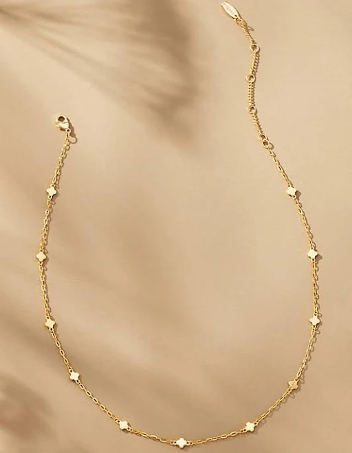 accessory Anthropologie Tiny Clover Chain Necklace Anthropologie $44
