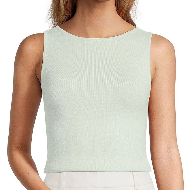 top Antonio Melani Krista Sleeveless Boat Neckline Knit Top Dillard's $79