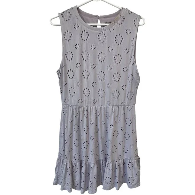 sundress As U Wish Eyelet Babydoll Ruffle Mini Dress Poshmark $27