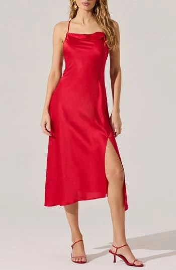 dress Astr The Label Women's Cowl Neck Slipdress Nordstrom Rack $49.97