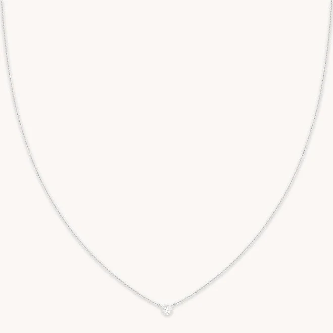 accessory Astrid & Miyu Silver Plated Bezel Pendant Necklace Astrid & Miyu USA $120