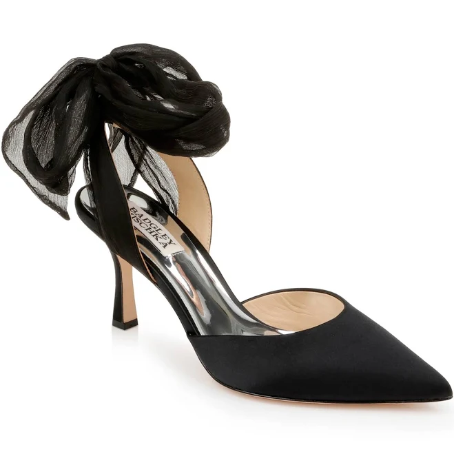 shoes Badgley Mischka Women's Blaze Satin Stiletto Pumps Macy's $198