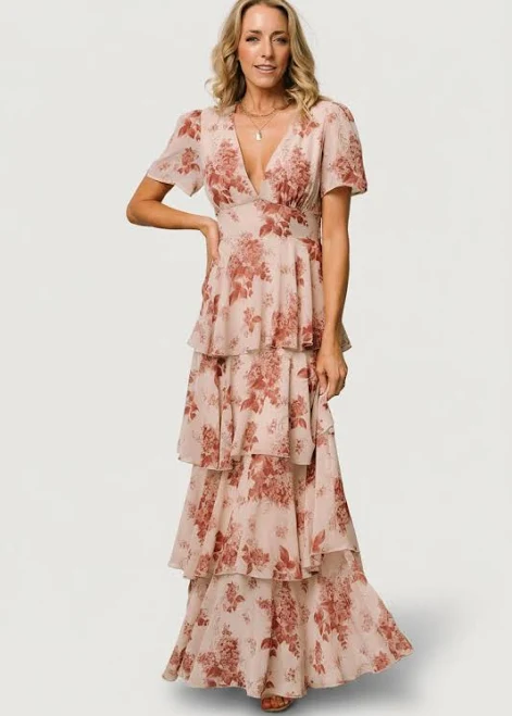 dress Baltic Born Montaigne Ruffle Chiffon Maxi Dress Baltic Born $39
