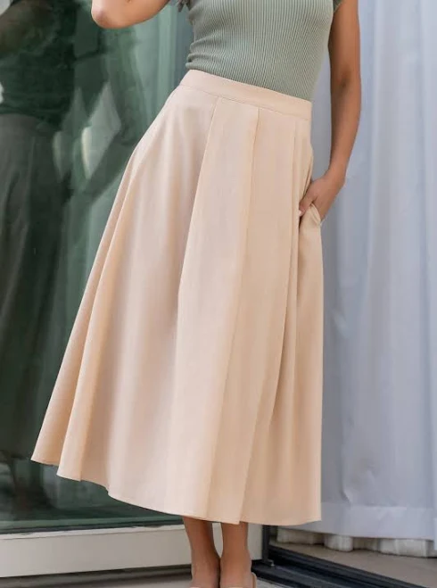 skirt Baltic Born Womens Katie Pleated Midi Skirt Baltic Born $39