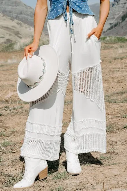 pants Barefoot Freedom Crochet Wide Leg Pants NanaMacs $36.99