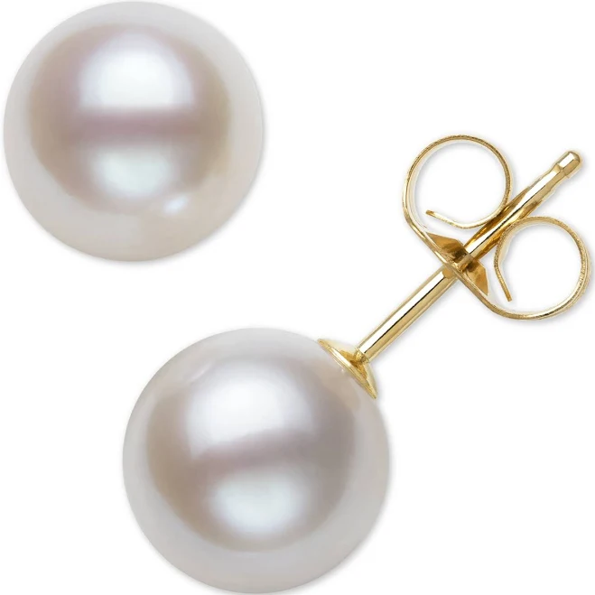 accessory Belle de Mer 14K Gold Cultured Freshwater Pearl Stud Earrings Macy's $59