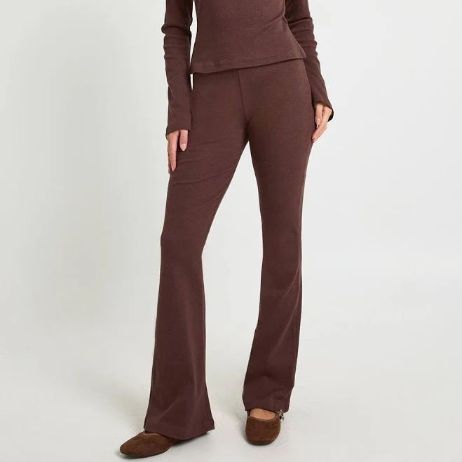 leggings Boohoo Women's Ribbed Flare Leggings boohoo USA $16.8