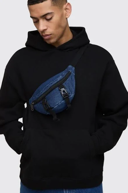 bag boohooMAN Men's Denim Bum Bag Lyst $10
