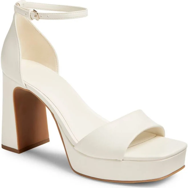 shoes BP. Helix Platform Ankle Strap Sandal in White Ice at Nordstrom, Size 11 Nordstrom $59.95