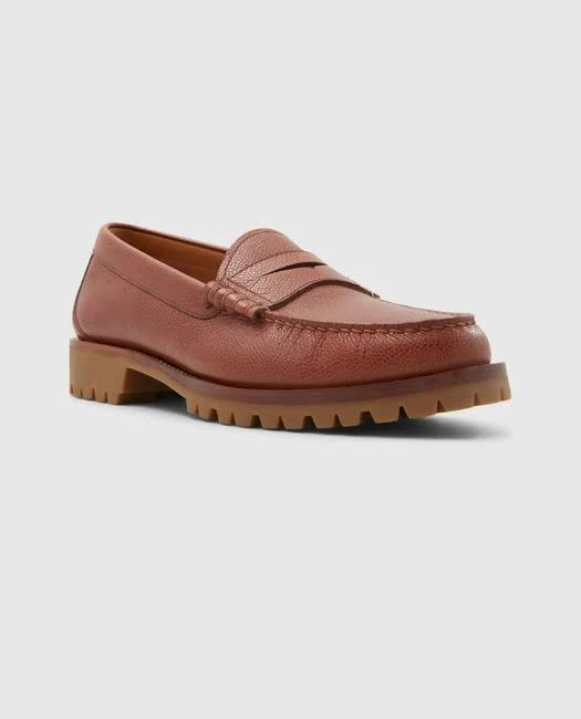 shoes Brooks Brothers Men's Leather Lug Sole Penny Loafers Brooks Brothers $199.99