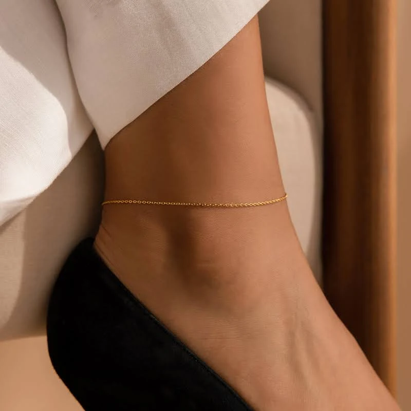 accessory Caitlyn Minimalist Dainty Rolo Chain Anklet Etsy - CaitlynMinimalist $31.5