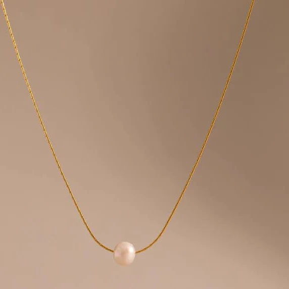 accessory Caitlyn Minimalist Tiny Pearl Dot Necklace Caitlyn Minimalist $29.25