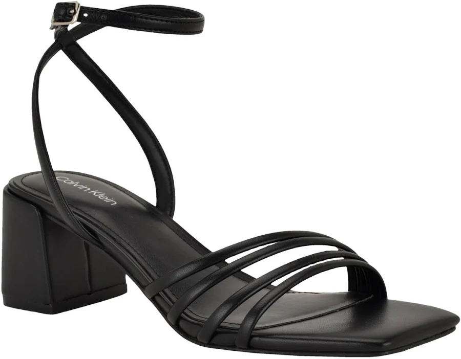 shoes Calvin Klein Women's Pazey Block Heel Dress Sandals Macy's $69.3