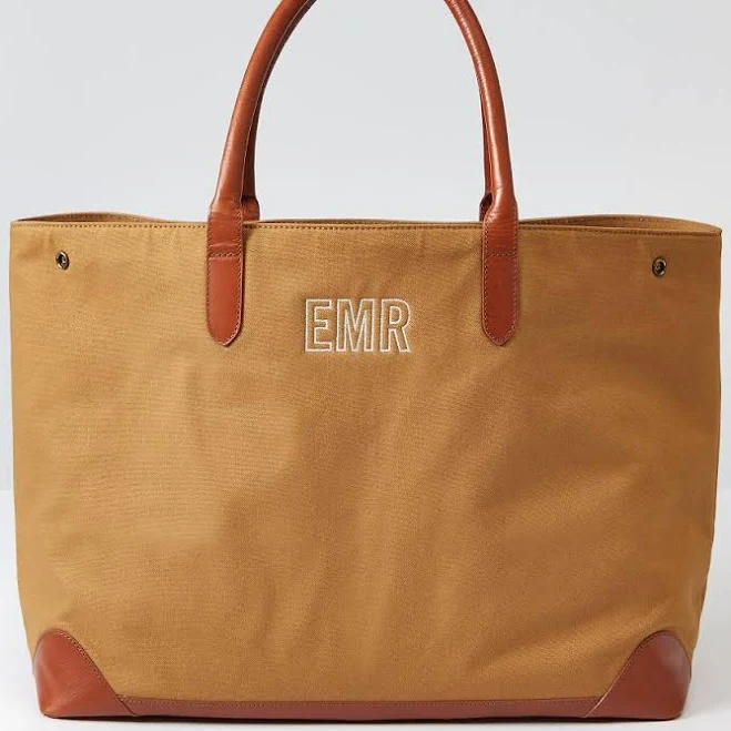 bag Canvas and Leather Travel Tote Mark and Graham $97.99