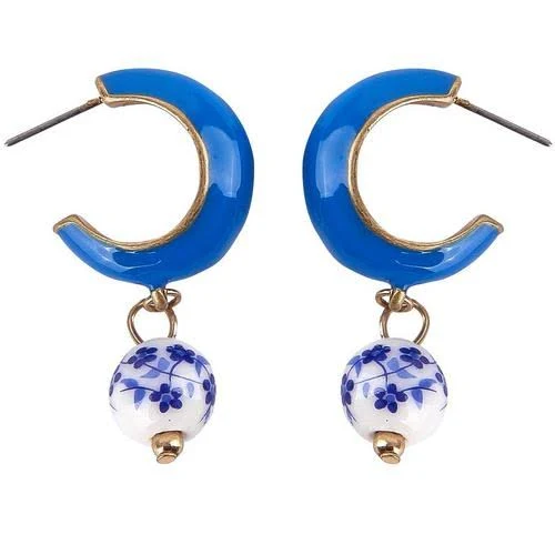 accessory Ceramic Bead Open Loop Dangle Earrings Mardel Christian & Education $6.99