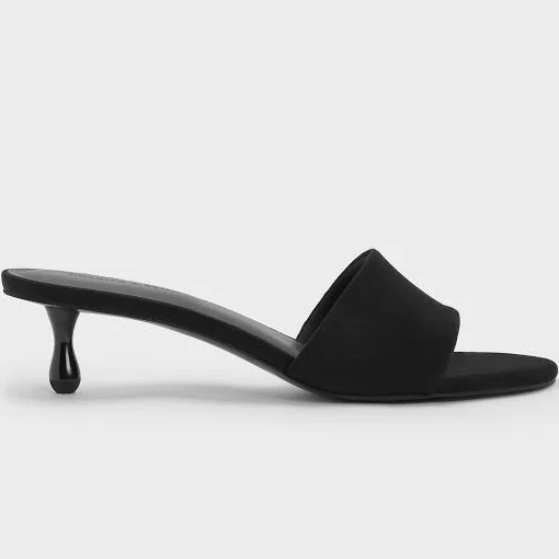 shoes Charles & Keith Ruthie Faux Suede Heeled Mules charleskeith.com $76