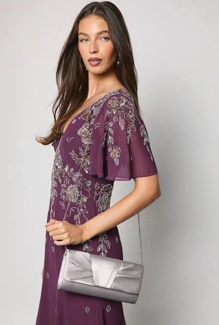 bag Coast Women's Emma Satin Chain Clutch Bag boohoo USA $49