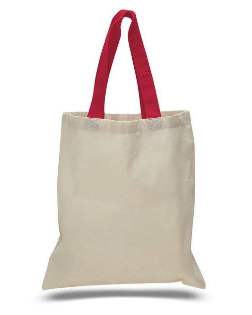 bag Contrasting Handles Cotton Canvas Tote Bags BagzDepot $4.01