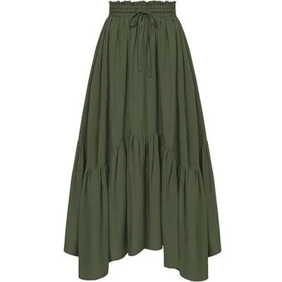 skirt Coolmee Women's Boho Tiered Flowy Maxi Skirt with Pockets Target $36.39