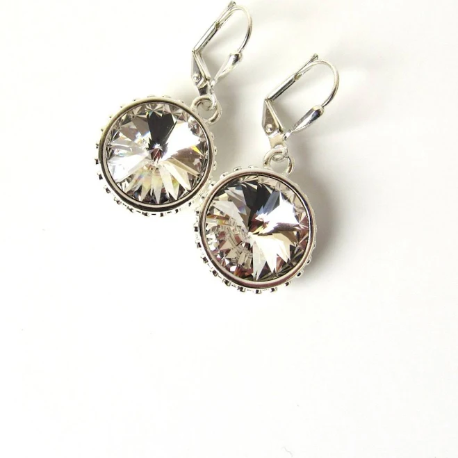 accessory Crystal Dangle Earrings Etsy - MelJoyCreations $22