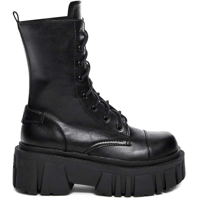 shoes Current Mood Everyone's A Critic Combat Boots - BLACK / US 9 Dolls Kill $125