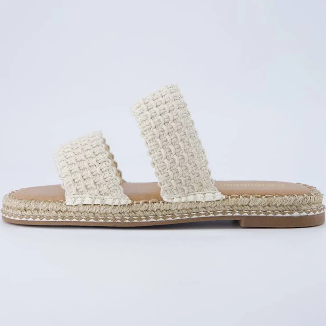 shoes Cushionaire Women's Bhendi Espadrille Slide Sandal &ndash; Double Strap with Jute-Wrapped Sole & Cushioned Footbed Cushionaire $39.99