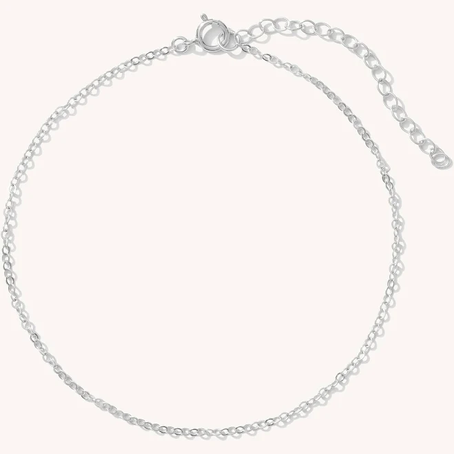 accessory Dainty Chain Anklet in Sterling Silver Simple & Dainty $40