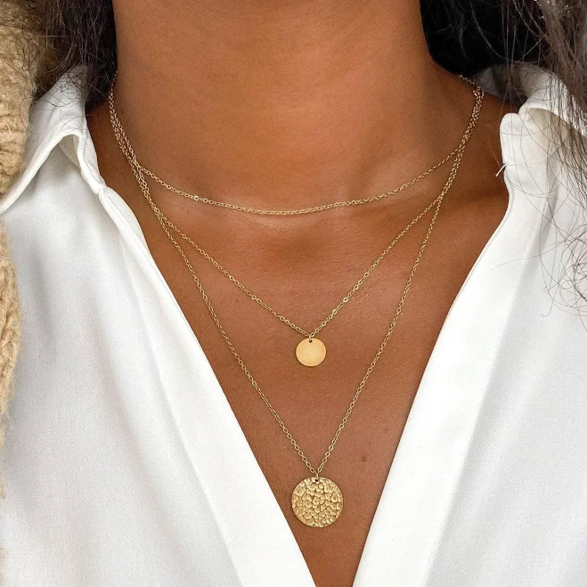 accessory Dainty Gold Layered Necklace Set of 3 Etsy - Seller $42.19