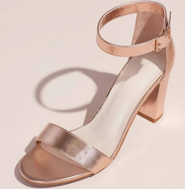 shoes David's Bridal Block Heel Ankle Strap Sandal David's Bridal $29.99