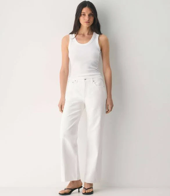 denim Denim Forum Women's Farrah Hi-Rise Wide Jeans Aritzia $110