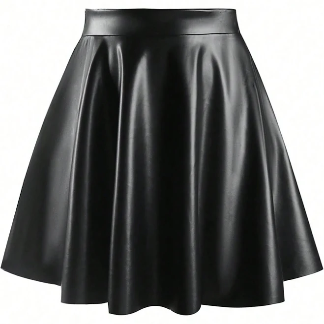 mini skirt Earo Women's Pleated Foil A-Line Skirt Shein $11.62