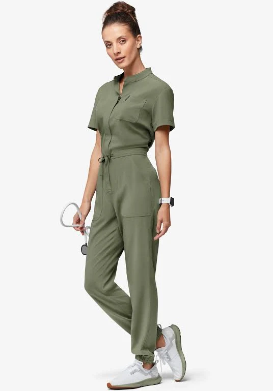 jumpsuit Easy Stretch Allie Women's 6-Pocket Short Sleeve Jumpsuit Uniform Advantage $46.97